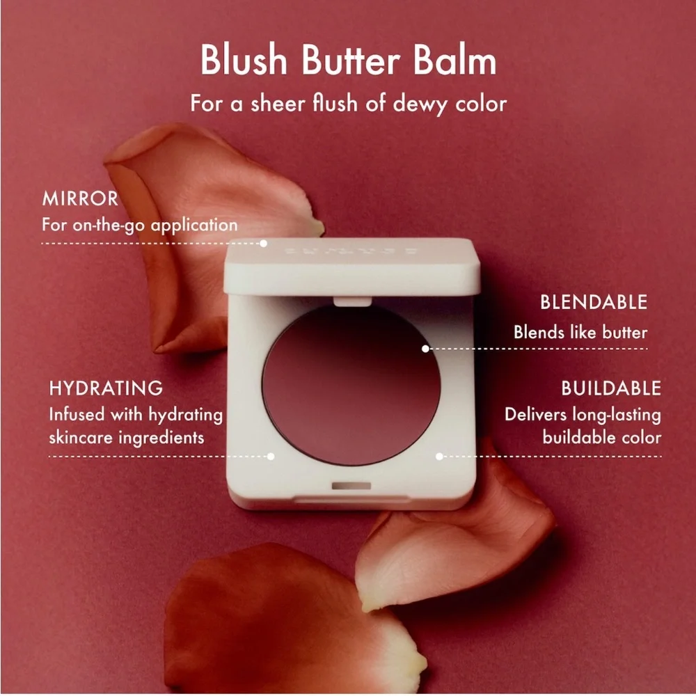 Summer Fridays☁️Blush Butter Balm Hydrating Peptide Cream Blush- Dusty Rose NIB